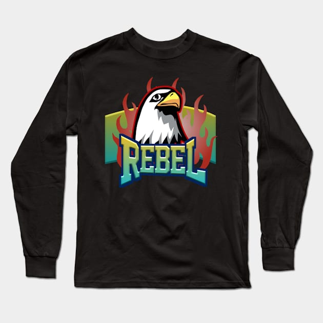 rebel eagle2 Long Sleeve T-Shirt by pinoyart08